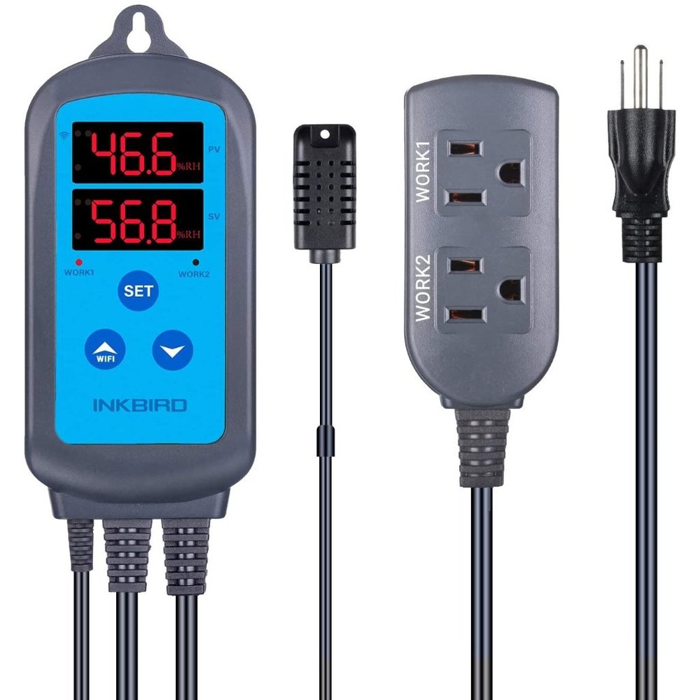 NIB Ink Bird Digital Wi-Fi Humidity Controller IHC-200 Dual Outlet Pre-Wired